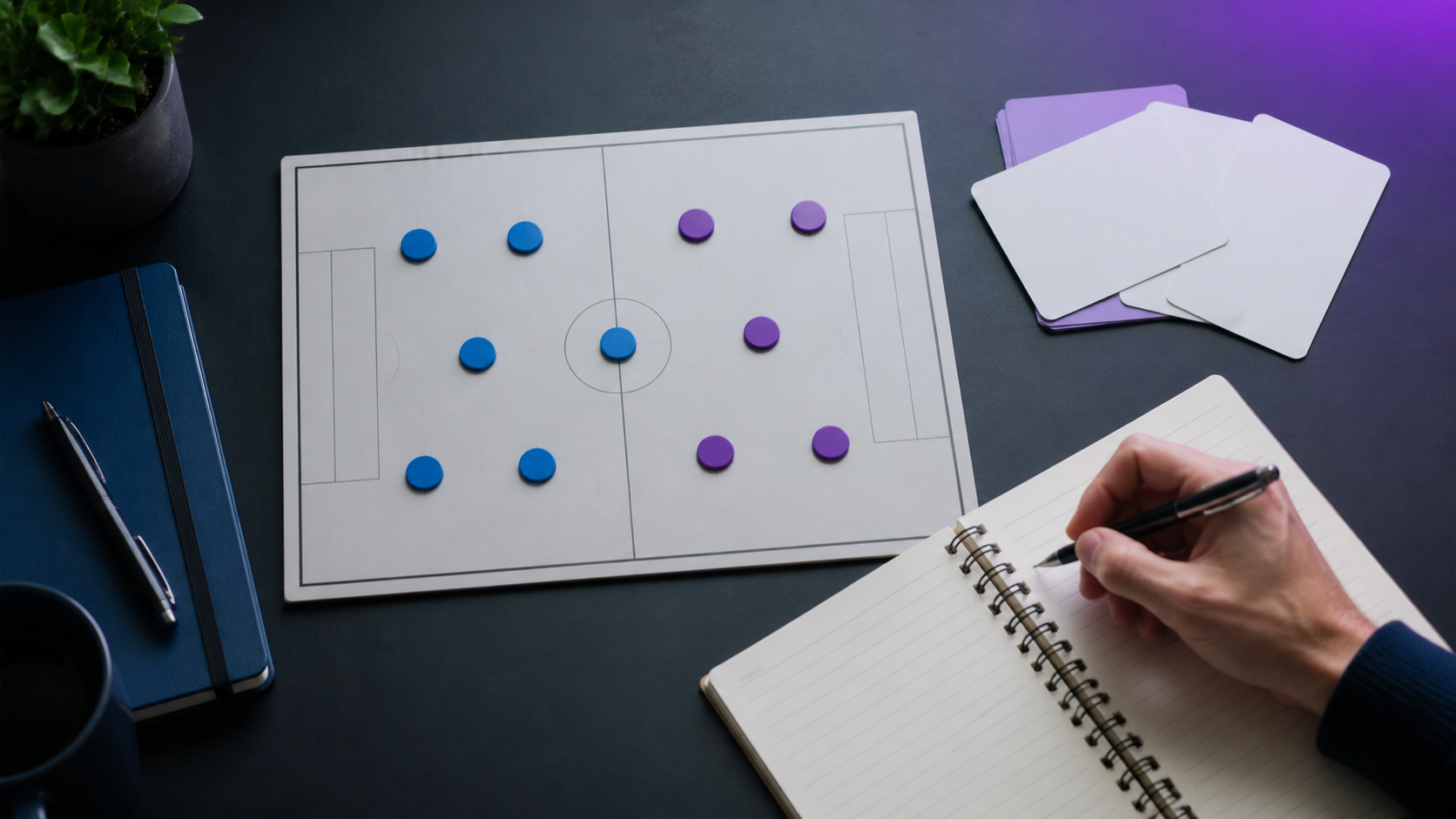 Tablero táctico abstracto usado para explicar cambios de draft y parche en esports