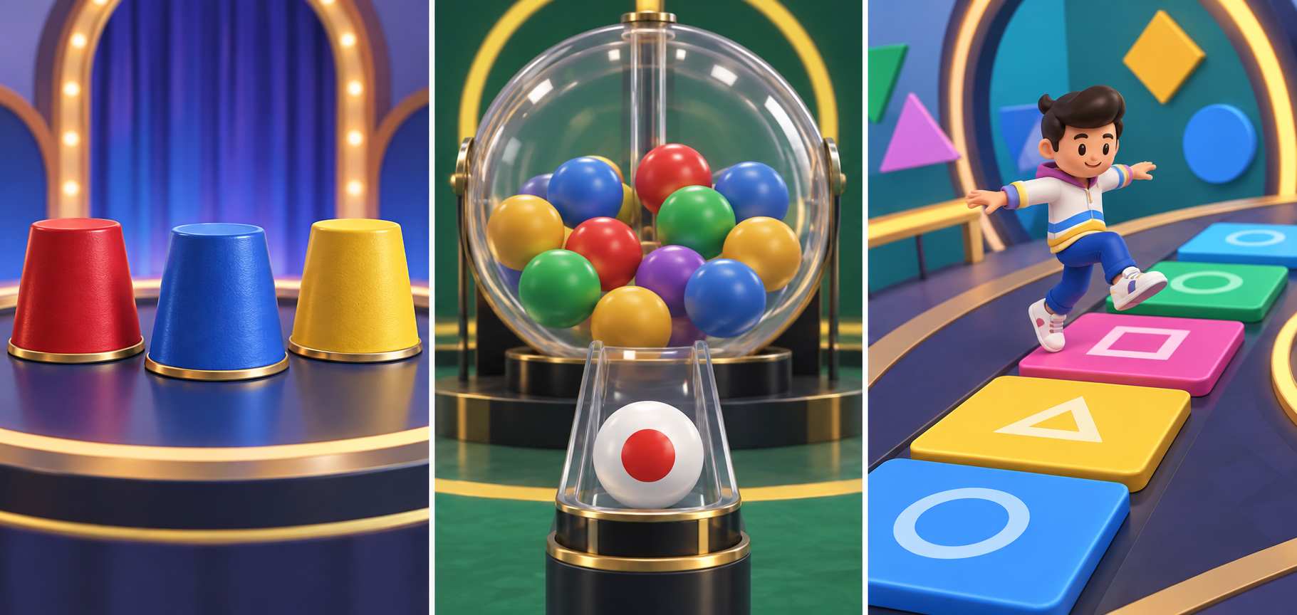 Esquema visual de los bonus Bar, Stayin Alive y Disco de Funky Time