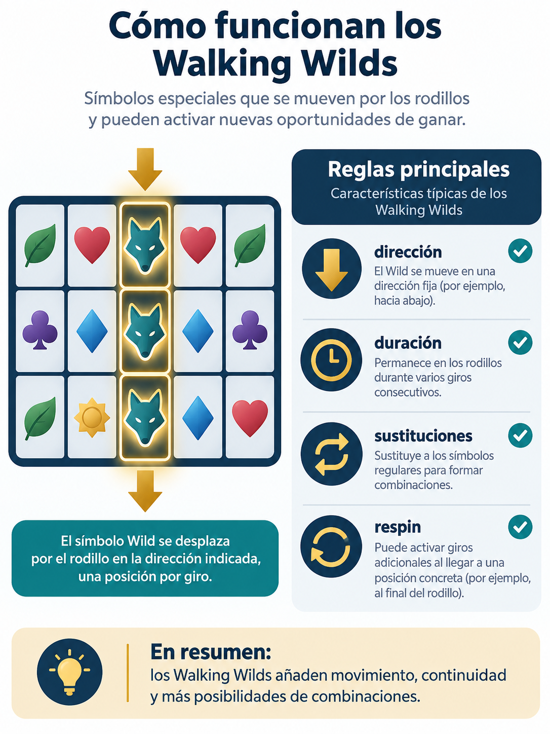 Diagrama de las reglas que hay que comprobar en un Walking Wild
