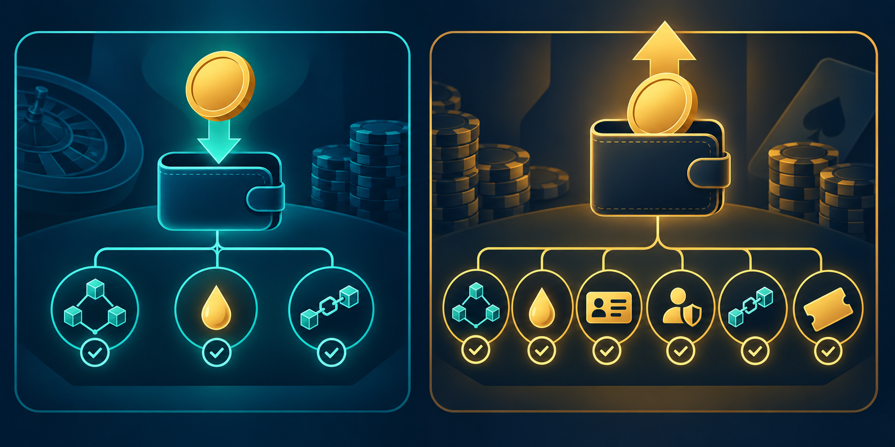 Comprobaciones de una retirada de stablecoins en un casino online