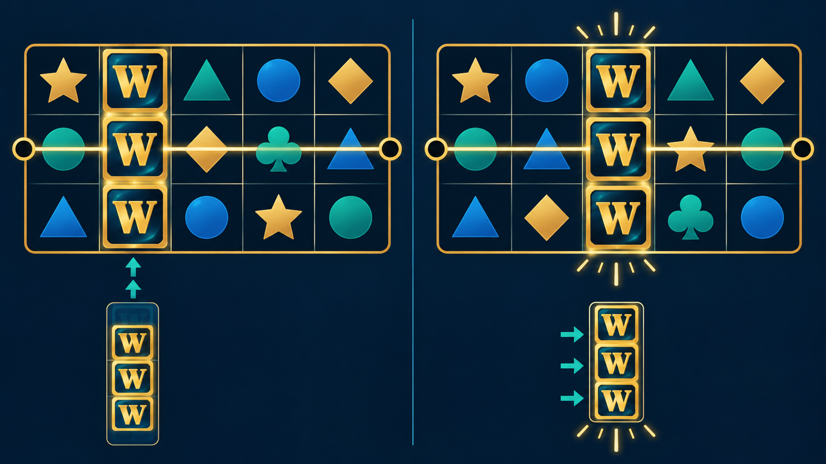 Comparación entre una pila parcial y un rodillo completo de wilds